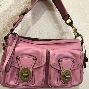 Coach Pink Leather Legacy Shoulder Bag